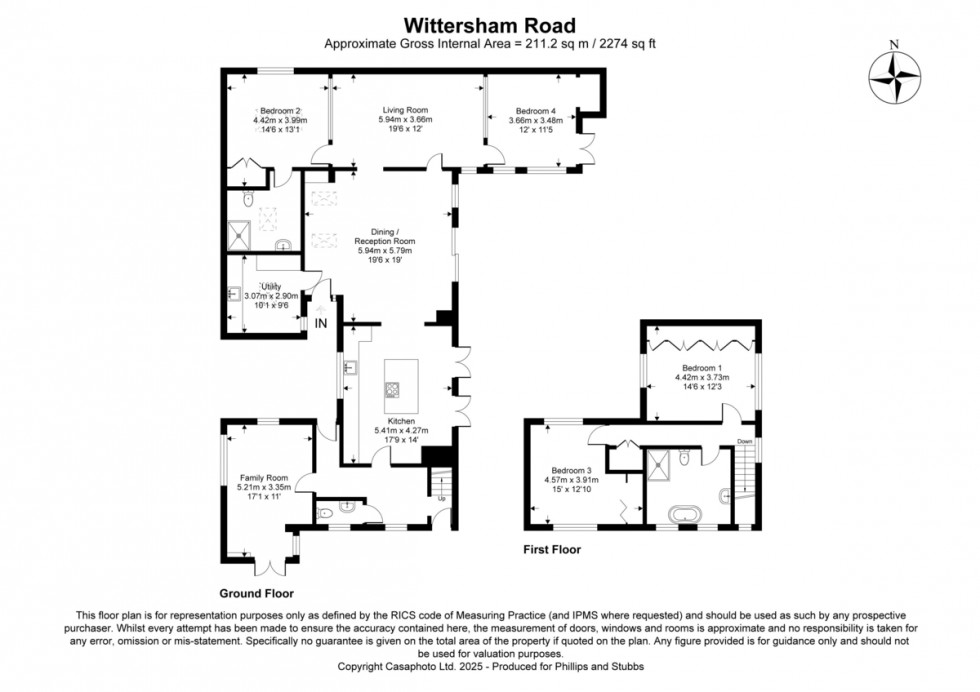 Floorplan for Wittersham Road, Iden, Rye, East Sussex, TN31 7XB