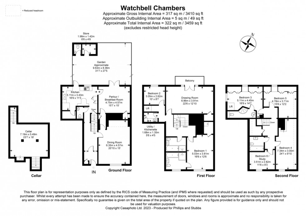 Floorplan for Watchbell Street, Rye, East Sussex TN31 7HB