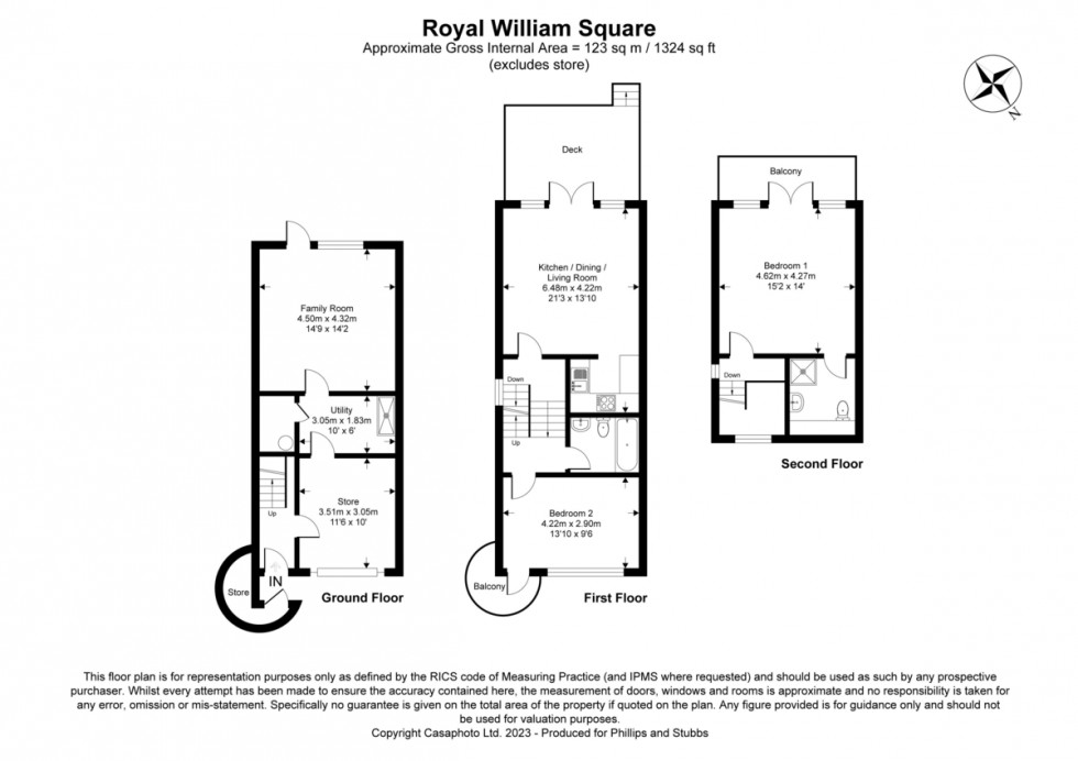 Floorplan for Royal William Square, Camber, East Sussex TN31 7RX