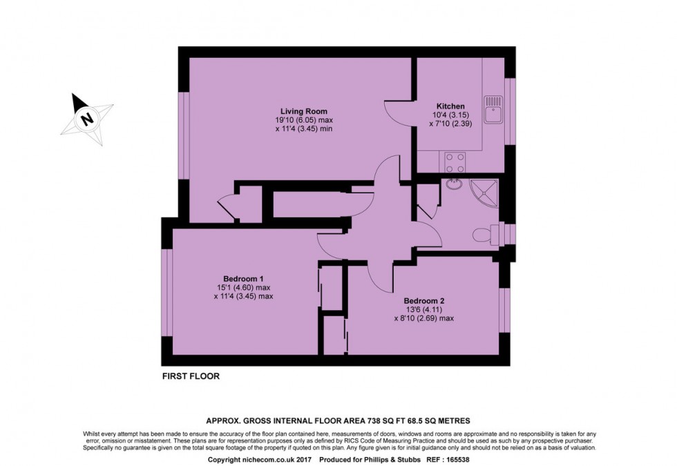 Floorplan for Fairlight Gardens, Fairlight, Hastings