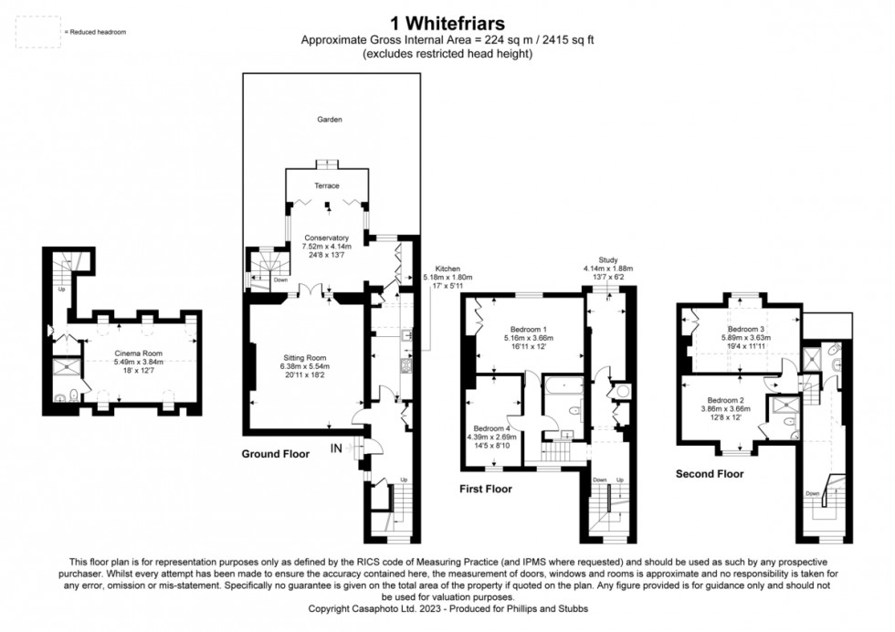 Floorplan for Conduit Hill, Rye, East Sussex TN31 7LE