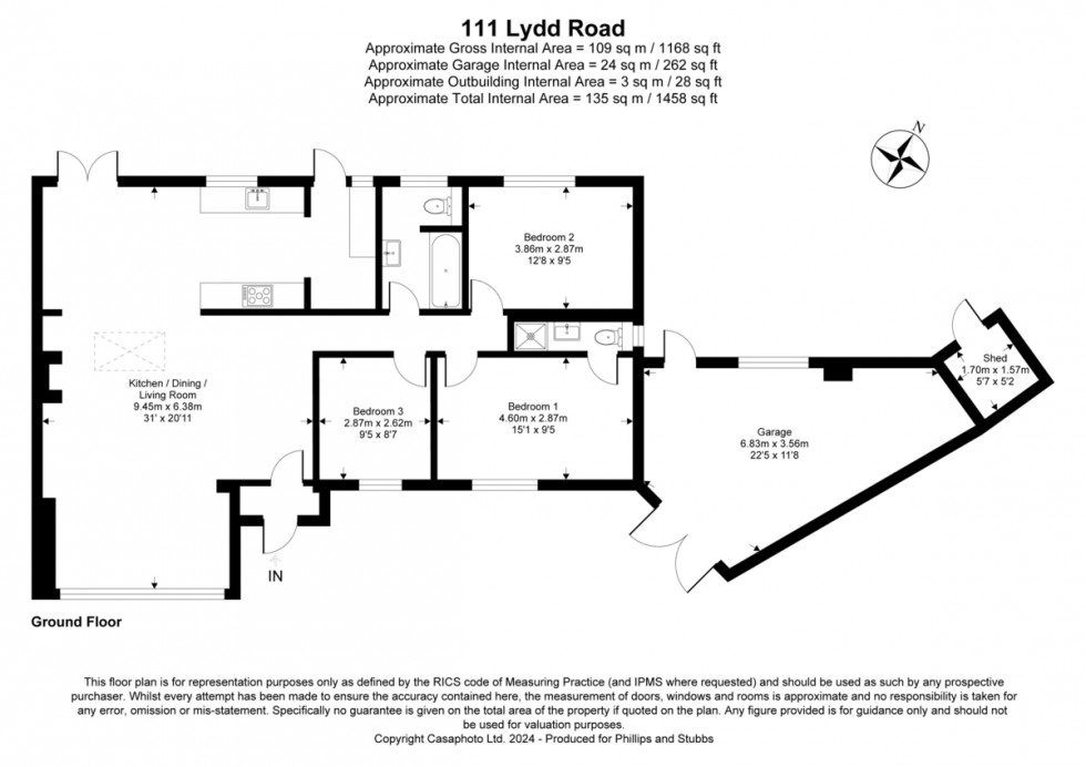 Floorplan for Lydd Road, Camber, East Sussex TN31 7RS