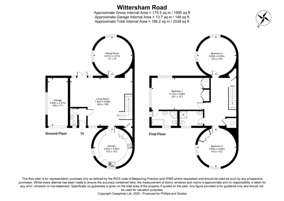Floorplan for Wittersham Road, Iden, Near Rye, East Sussex TN31 7XB