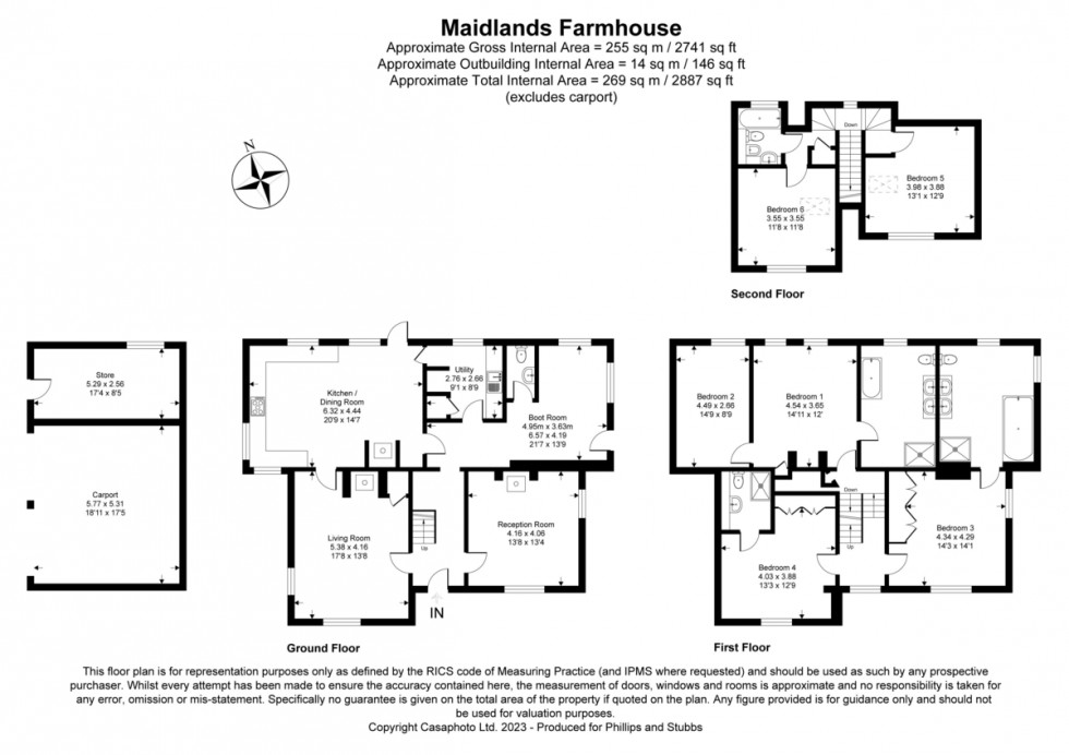 Floorplan for Maidlands Farm, Udimore Road, Nr Rye TN31 6BJ