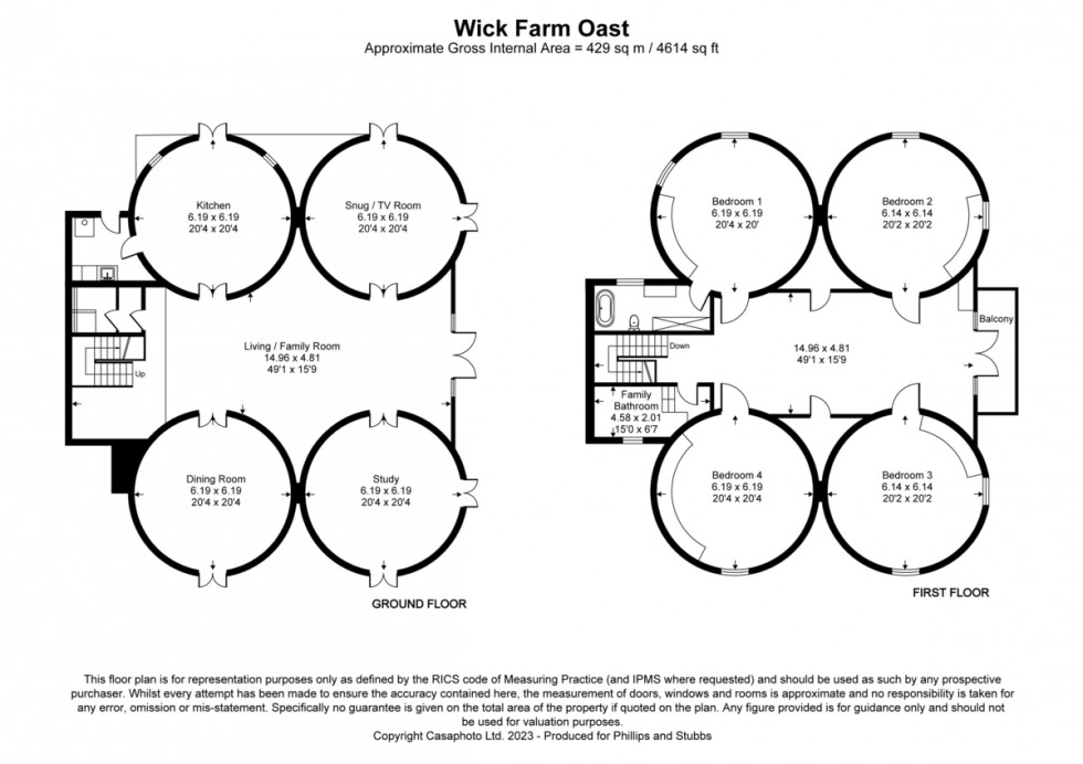 Floorplan for Wick Farm Oast, Udimore TN31 6AH
