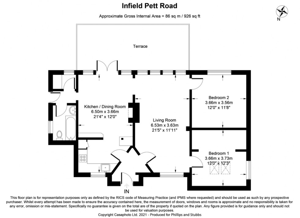 Floorplan for Pett Road, Pett, Hastings