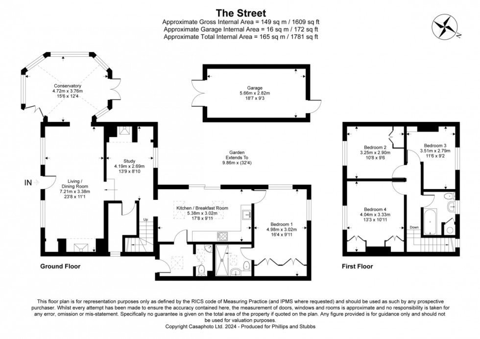 Floorplan for The Street, Wittersham, Kent TN30 7ED