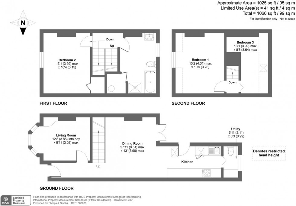 Floorplan for Tillingham Avenue, Rye, East Sussex TN31 7BA