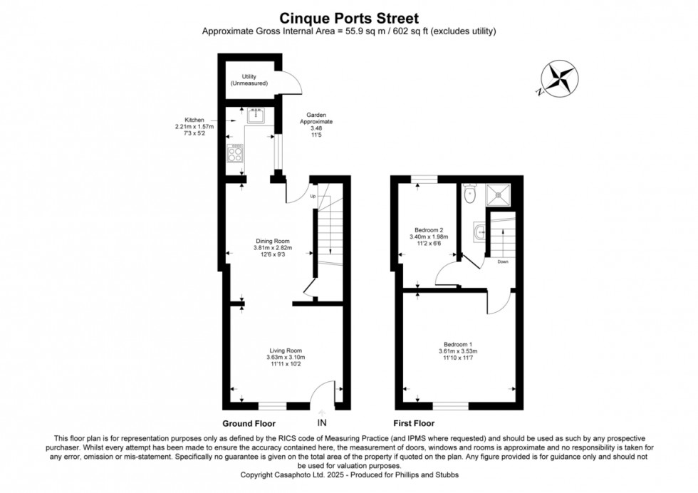 Floorplan for Cinque Ports Street, Rye, East Sussex TN31 7AD
