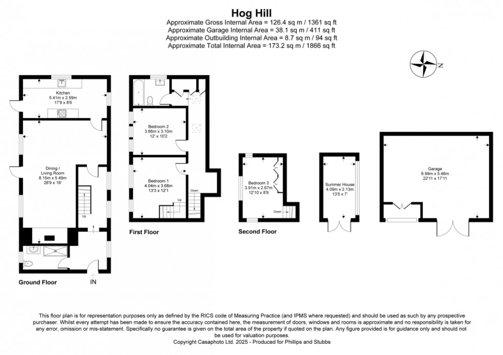 Floorplan for Hog Hill, Winchelsea, East Sussex TN36 4AH