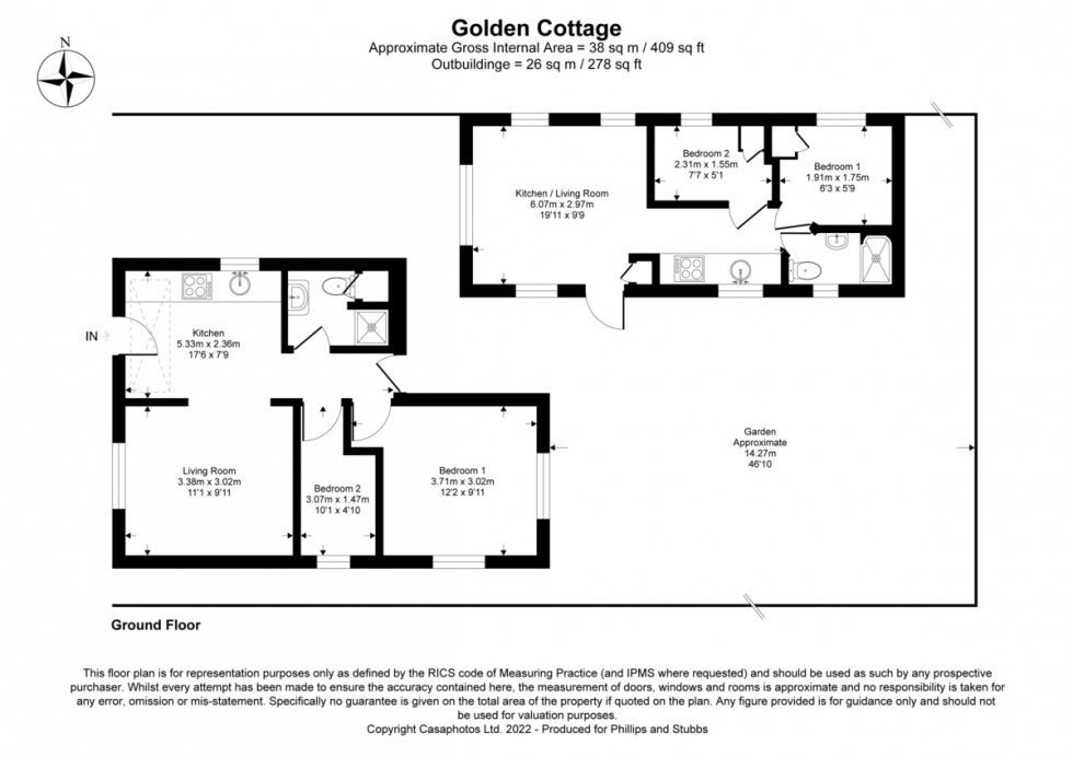 Floorplan for Sea Road, Camber, East Sussex TN31 7RR