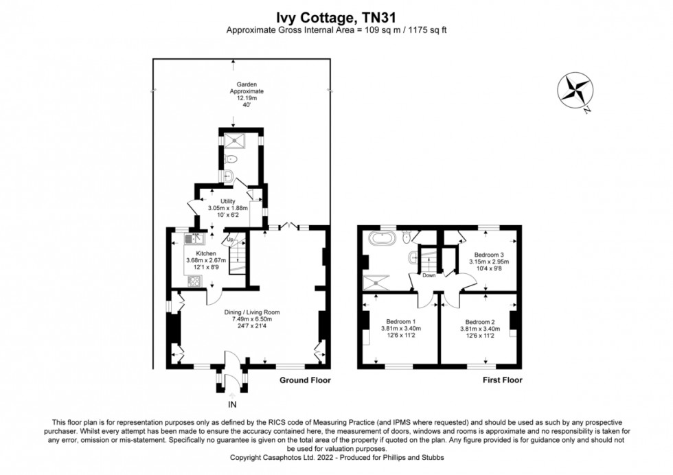 Floorplan for Main Street, Peasmarsh, East Sussex TN31 6SP