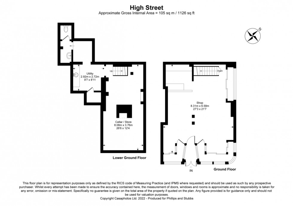 Floorplan for Ground Floor Premises, 28 High Street