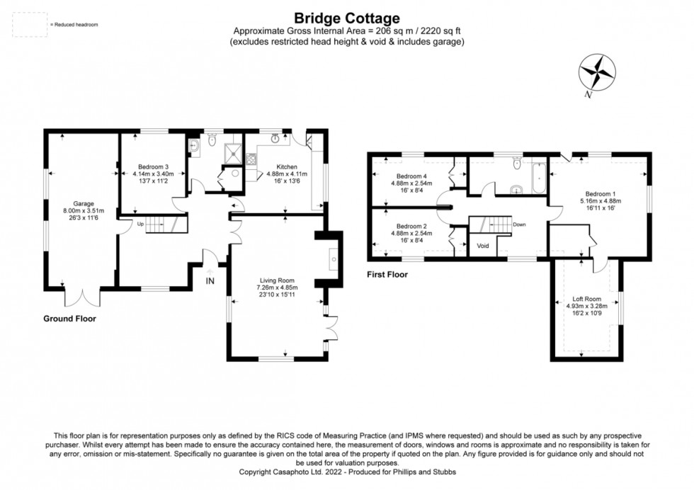 Floorplan for Bridge Cottage, Kenardington TN26 2NH