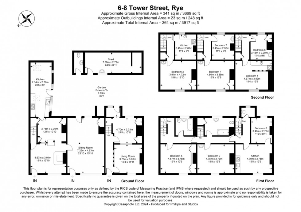 Floorplan for Tower Street, Rye, East Sussex TN31 7AT