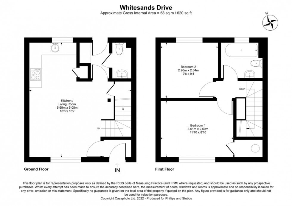 Floorplan for Whitesand Drive, Camber, East Sussex TN31 7SJ