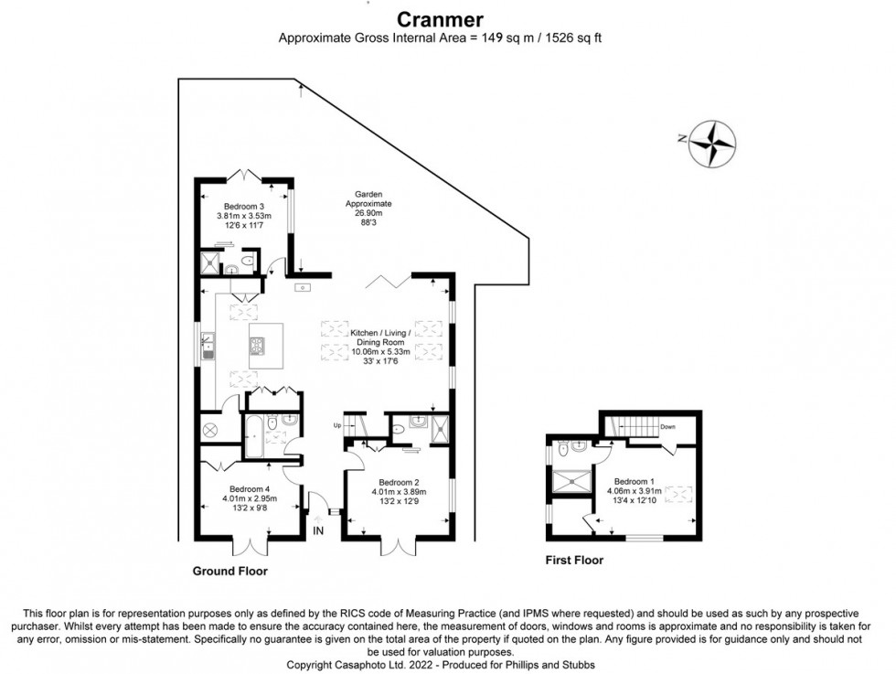 Floorplan for Links Way, Camber, East Sussex TN31 7RD