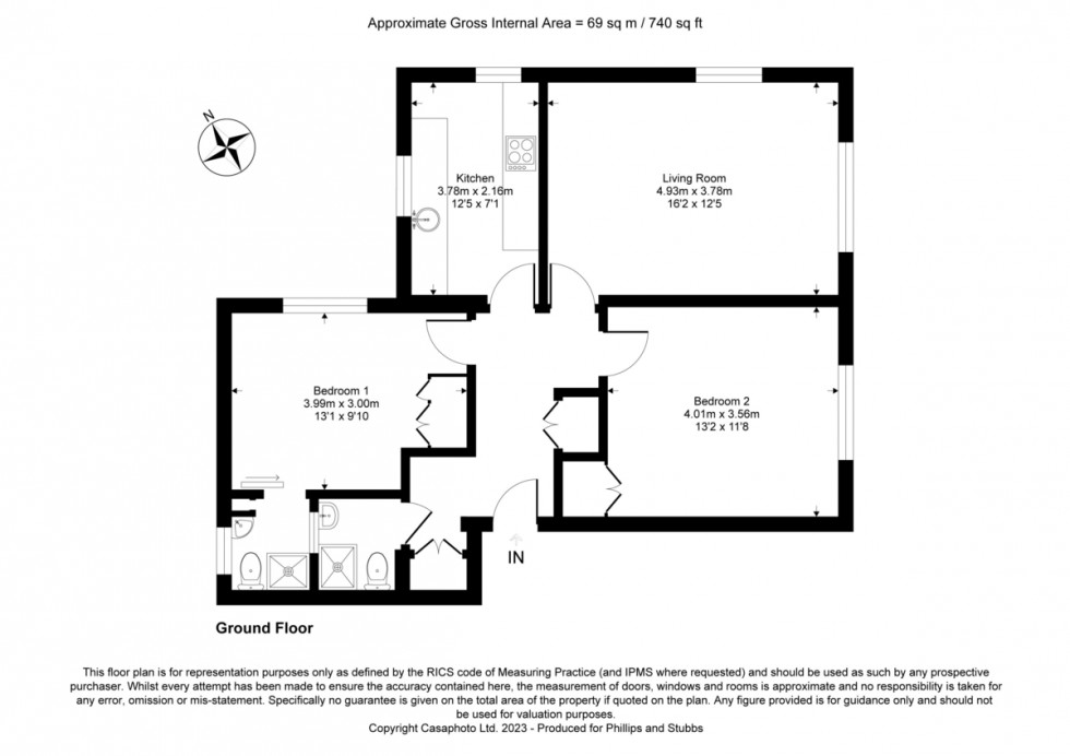 Floorplan for Guldeford Lodge, Military Road, Rye, East Sussex TN31 7NY