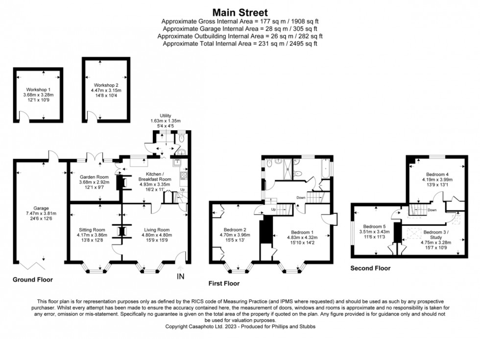 Floorplan for Main Street, Beckley, Rye, East Sussex TN31 6RR