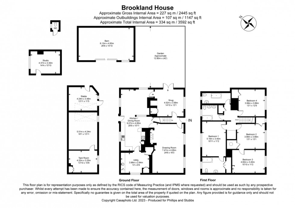 Floorplan for High Street, Brookland, Kent TN29 9QR