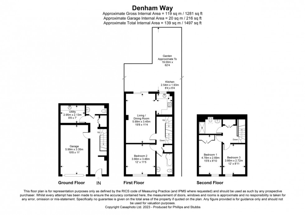 Floorplan for Denham Way, Camber, Rye