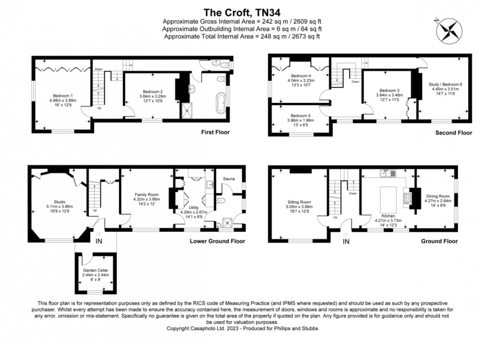 Floorplan for The Croft, Old Town, Hastings, East Sussex TN34 3HH