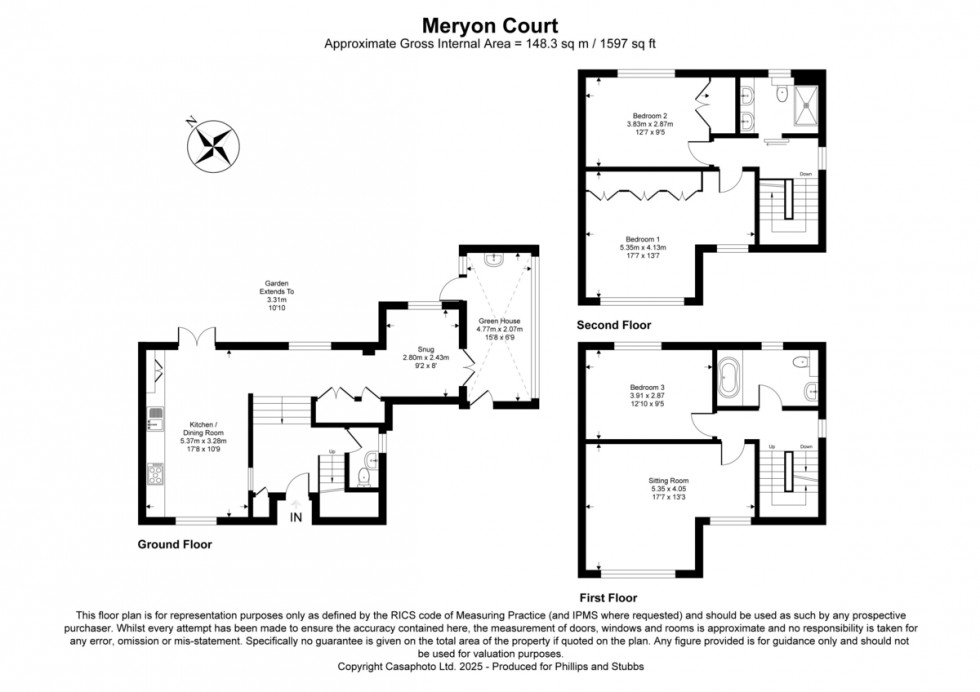 Floorplan for Meryon Court, Rye, East Sussex TN31 7LY