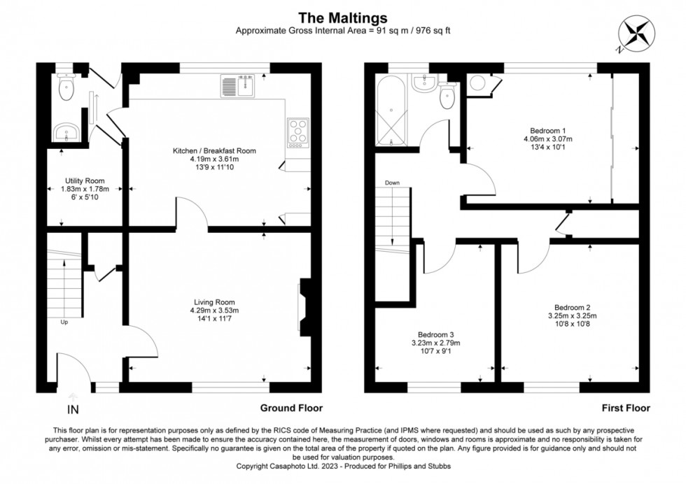 Floorplan for The Maltings, Peasmarsh, East Sussex TN31 6ST