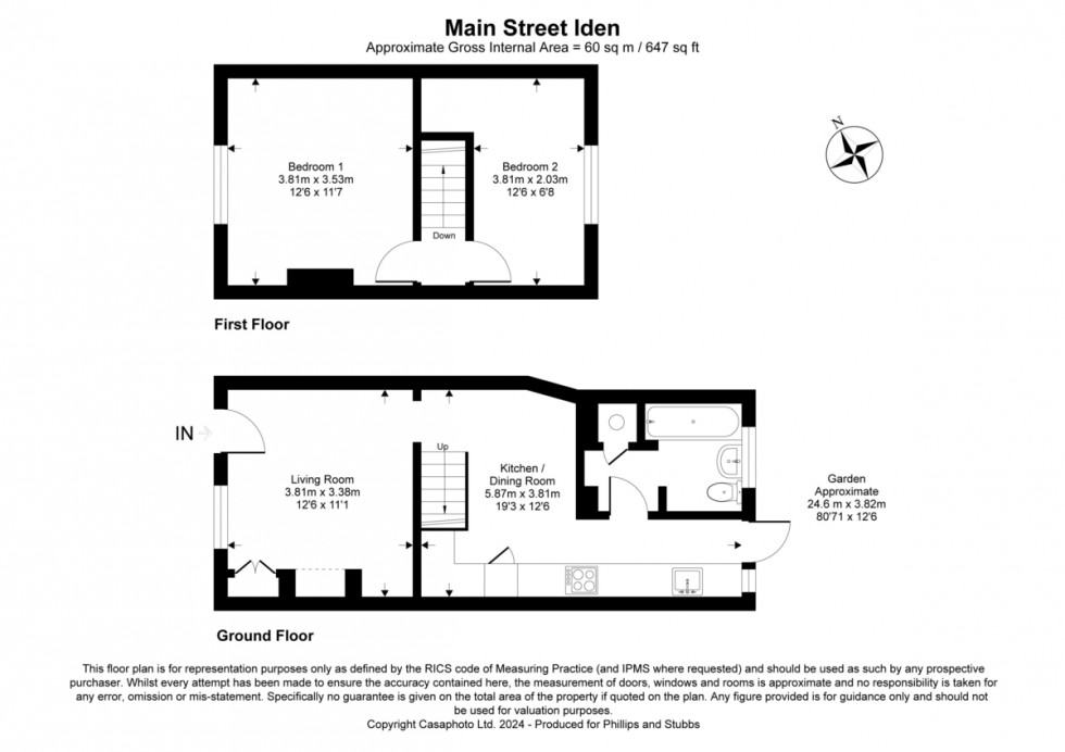 Floorplan for Main Street, Iden, Near Rye, East Sussex TN31 7PT