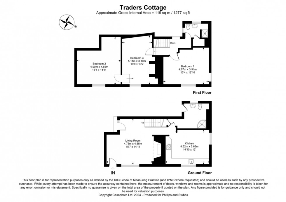 Floorplan for Traders Passage, Rye, Eat Sussex TN31 7EX