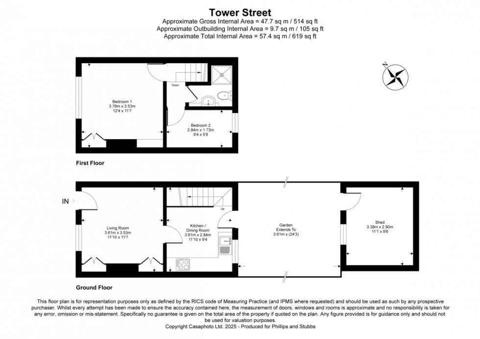Floorplan for Tower Street, Rye, East Sussex TN31 7AT