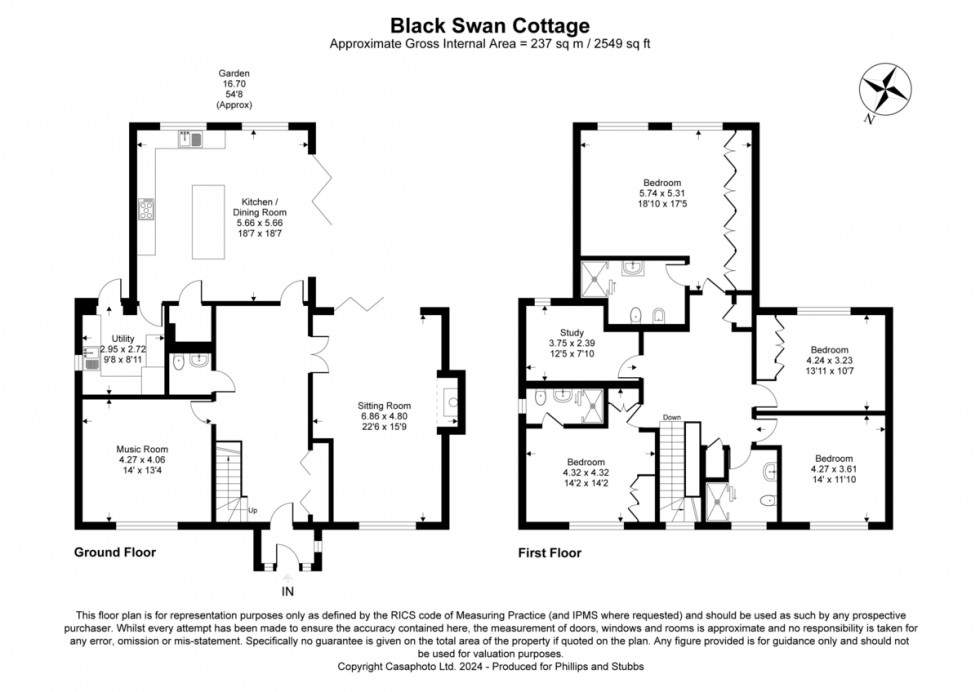 Floorplan for Swan Street, Wittersham, Kent TN30 7PH