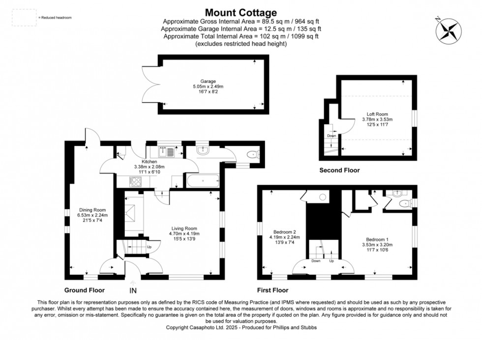 Floorplan for Mounts Lane, Rolvenden Layne, Cranbrook, Kent TN17 4NU