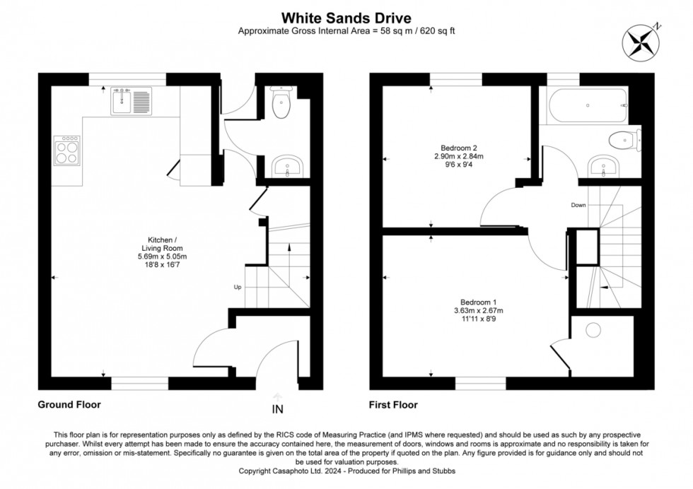Floorplan for 13 Whitesand Drive, Camber TN31 7SJ