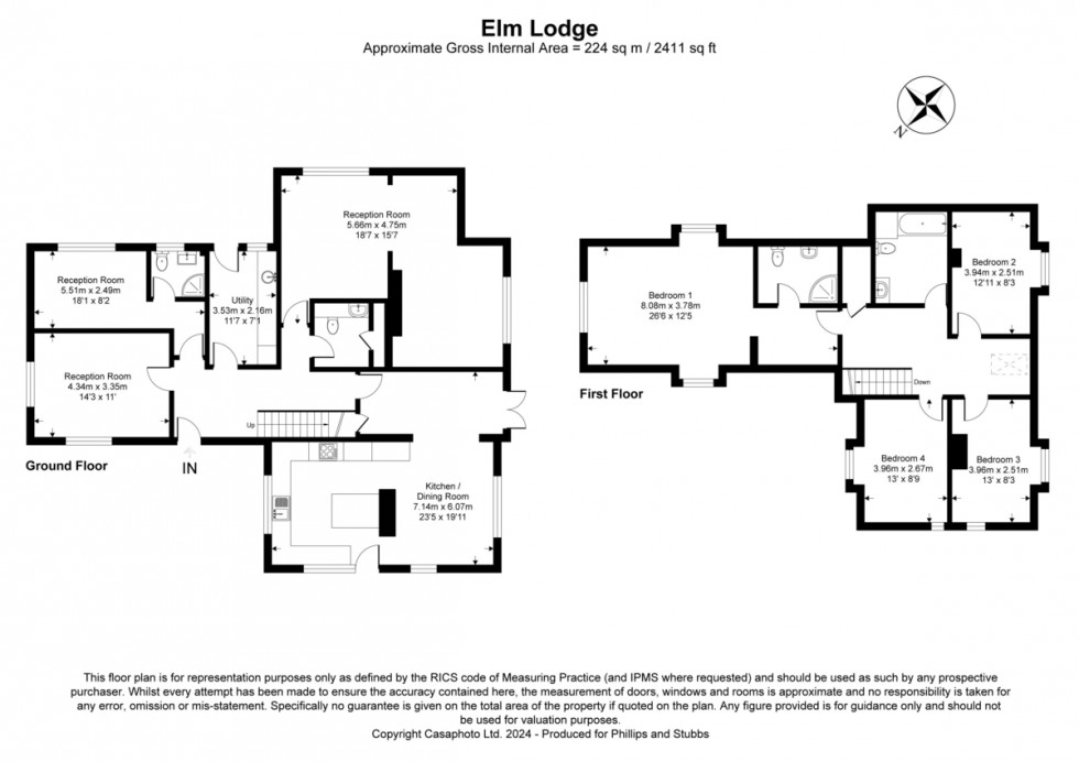 Floorplan for Elm Lodge, Tenterden Road, Appledore, Ashford