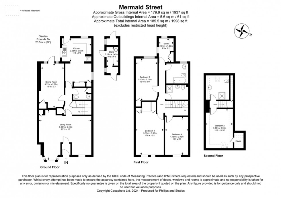 Floorplan for Mermaid Street, Rye, East Sussex TN31 7ET
