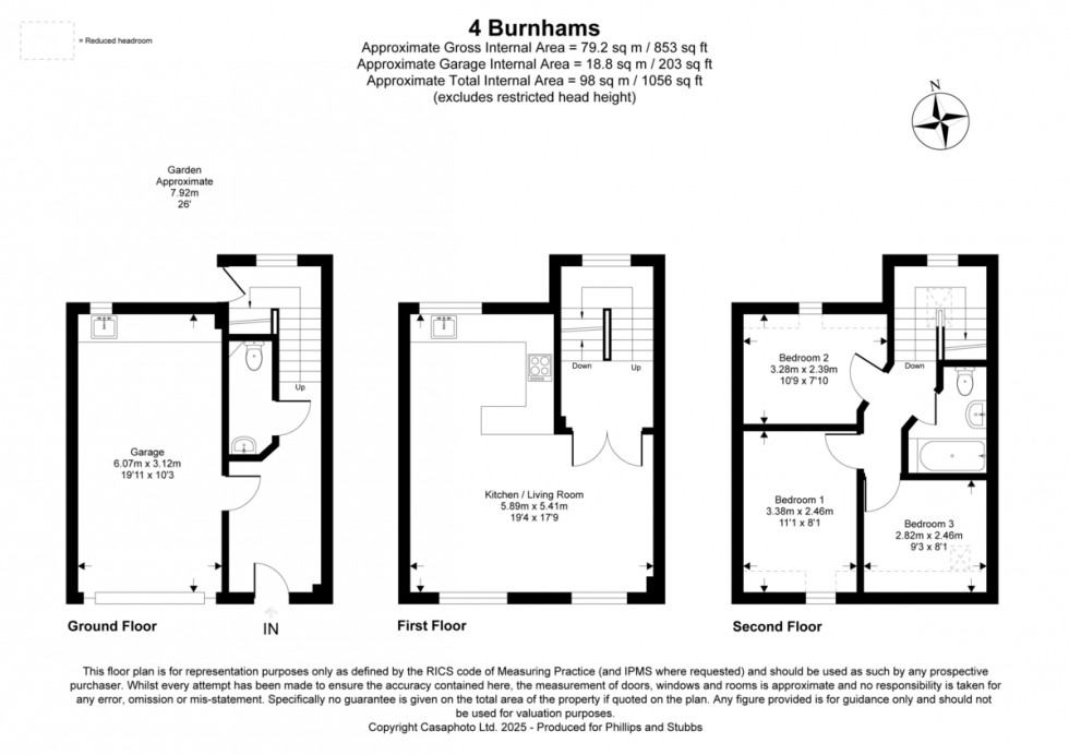 Floorplan for Burnhams, Rye, East Sussex TN31 7LW