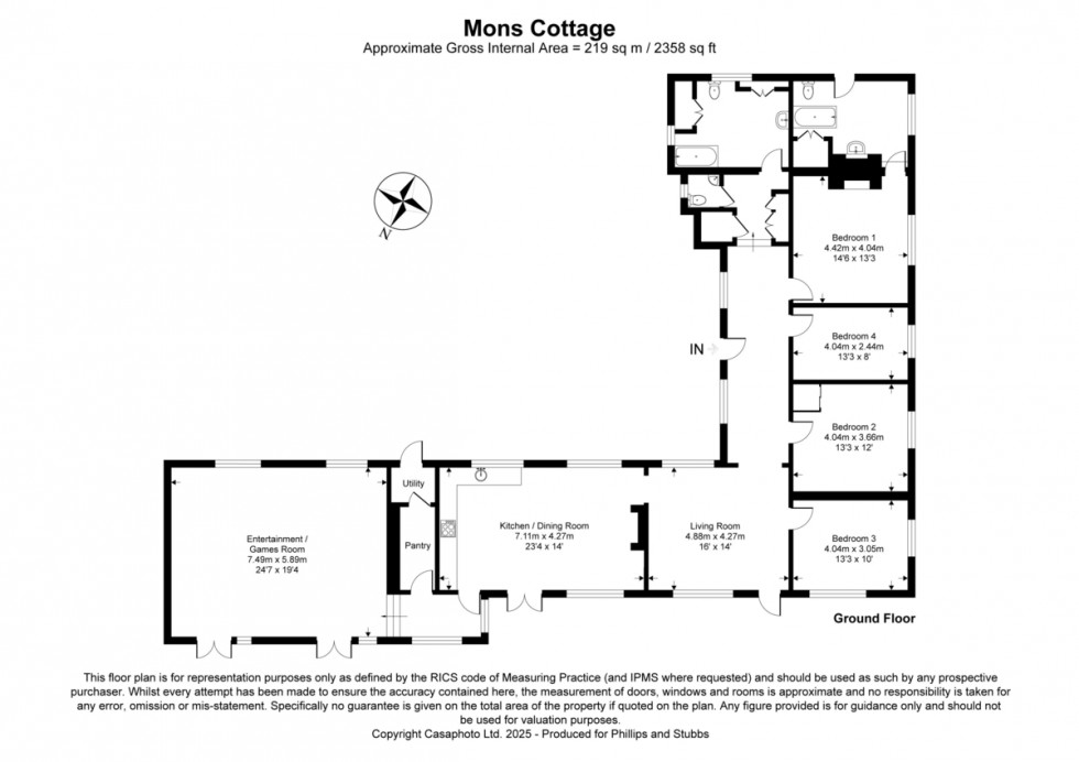 Floorplan for Iden Lock, Iden, Rye, East Sussex TN31 7QE