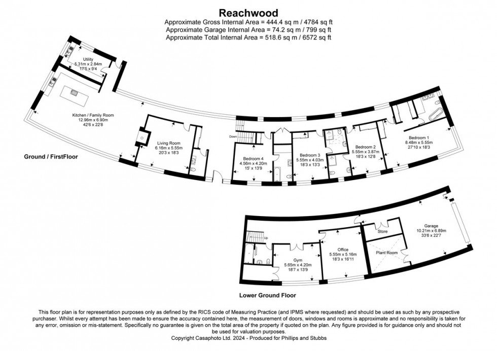 Floorplan for Reach Wood, Ewhurst Lane, Northiam, Rye