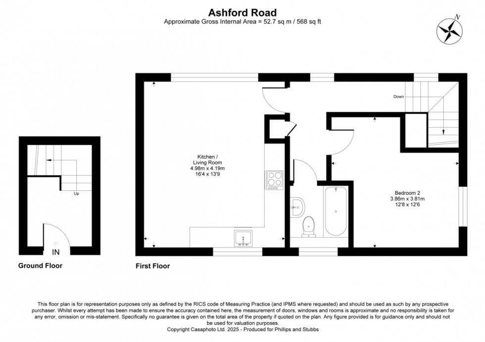 Floorplan for 11 Ashford Road, New Romney TN28 8TD