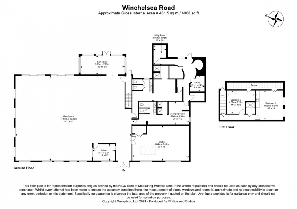 Floorplan for Former Health Club, 22C Winchelsea Road