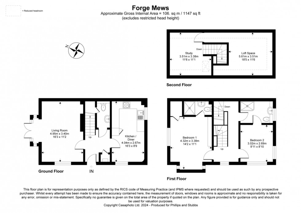 Floorplan for Forge Mews, Rye, East Sussex TN31 7DD