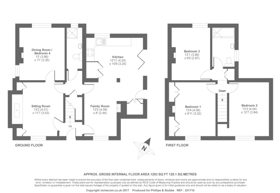 Floorplan for Playden Lane, Iden, Near Rye, East Sussex TN31 7PS