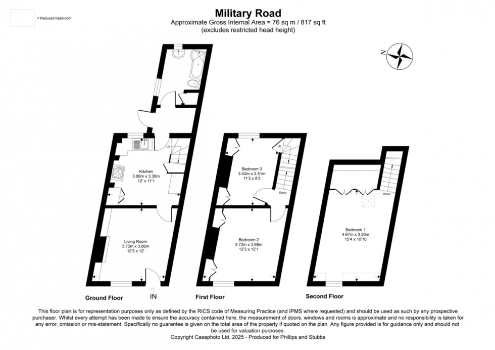 Floorplan for Military Road, Rye, East Sussex TN31 7NX