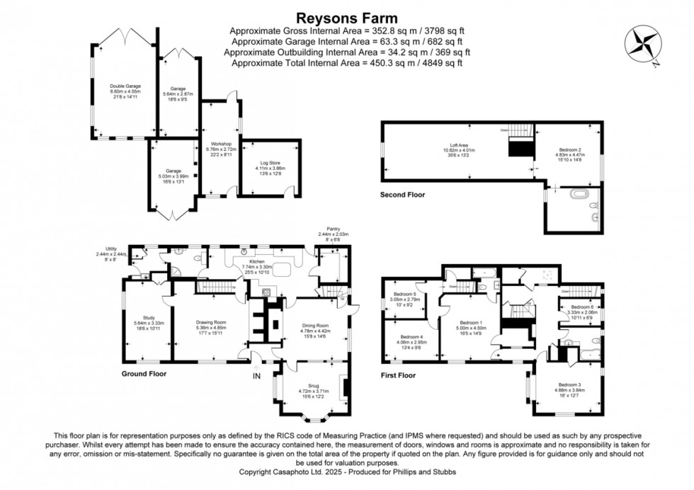 Floorplan for Udimore Road, Broad Oak, Rye, East Sussex TN31 6BX