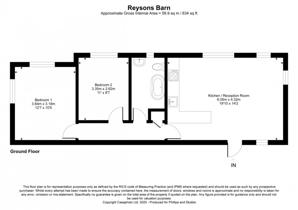 Floorplan for Udimore Road, Broad Oak, Rye, East Sussex TN31 6BX