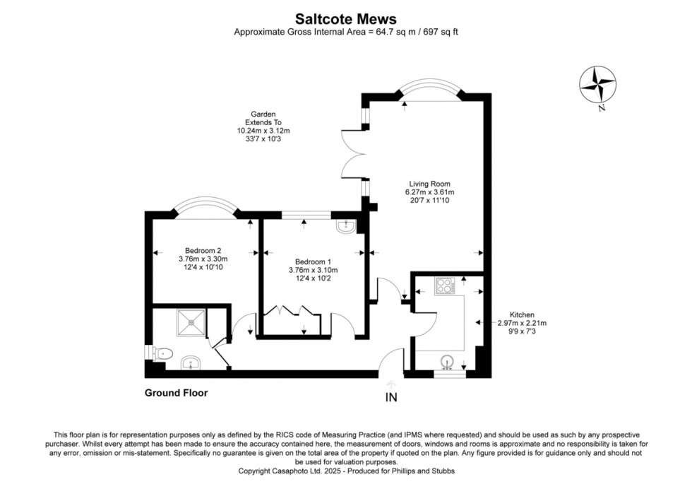 Floorplan for Saltcote Lane, Playden, East Sussex TN31 7NR