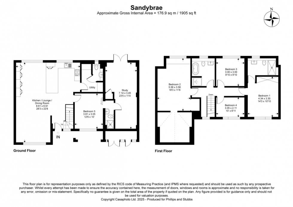 Floorplan for Sea Road, Camber, Rye