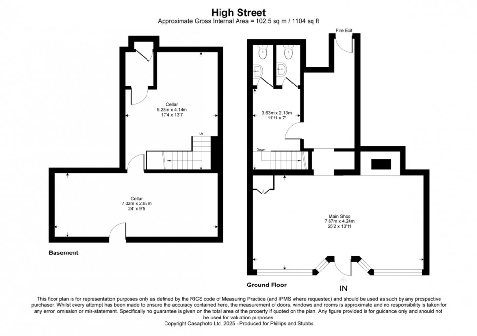 Floorplan for 15 High Street Rye