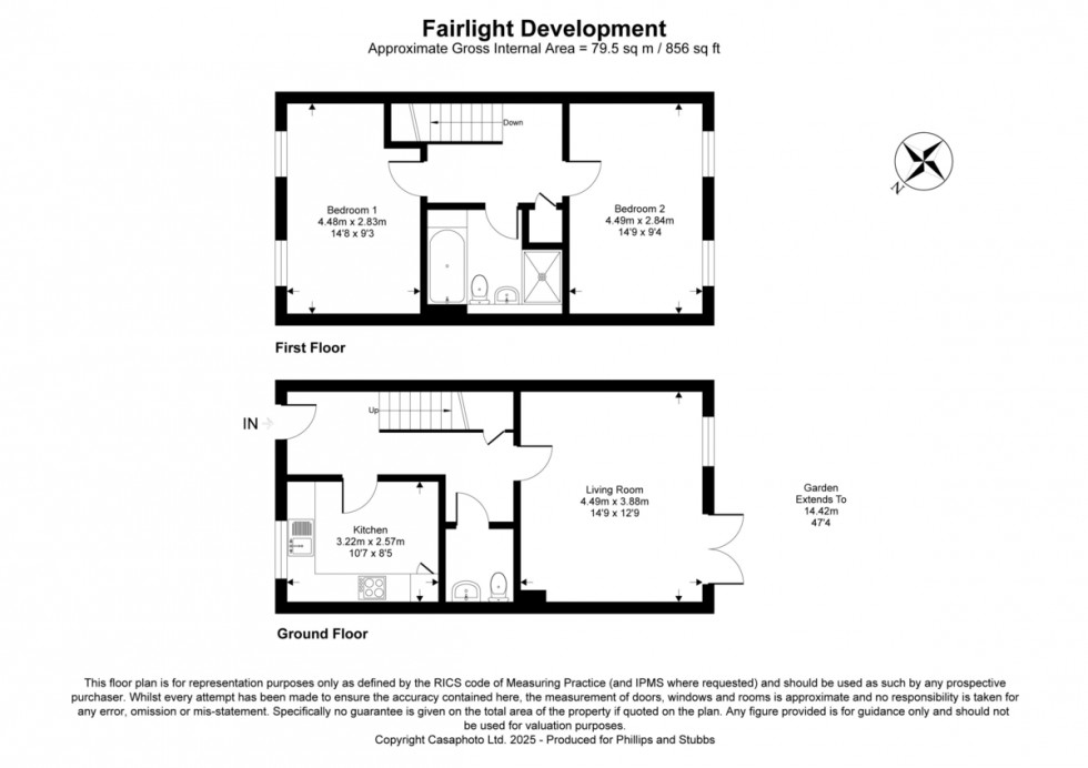 Floorplan for 1 Rother Cottages, Lydd Road, New Romney